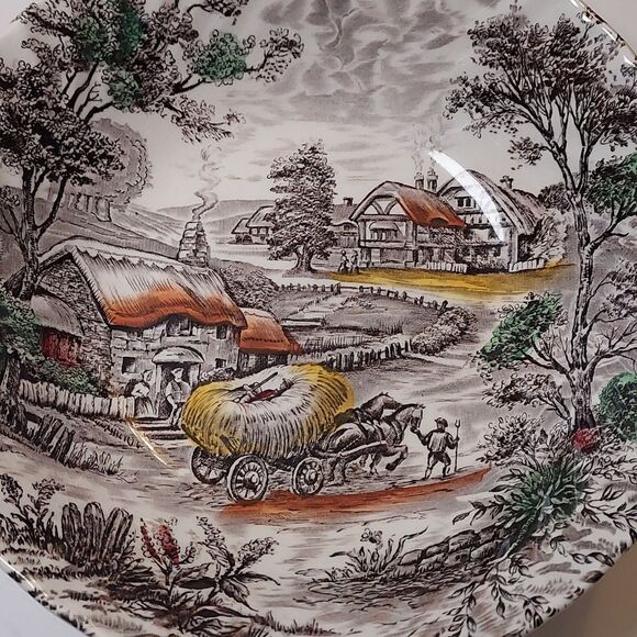 Yorkshire Ironstone Serving Bowl Round 9 Inches VINTAGE - Picture 4 of 11